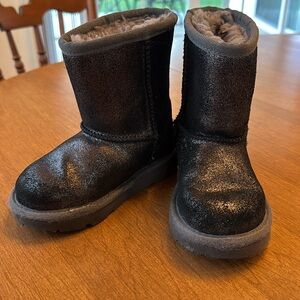 Toddler black sparkly UGG boots